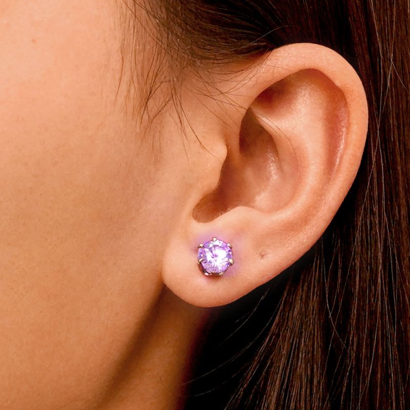 Purple Light-up Stud Earring