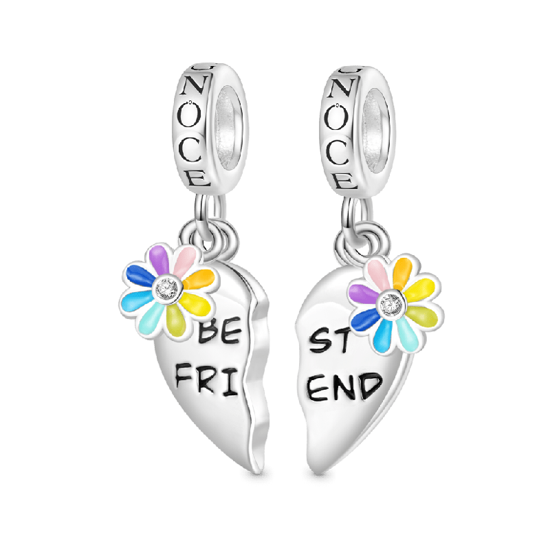 Pair Heart Rainbow Pendant