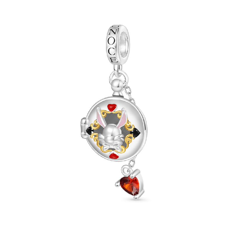 Pocket Watch Rabbit Ears Pendant