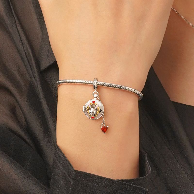 Pocket Watch Rabbit Ears Pendant