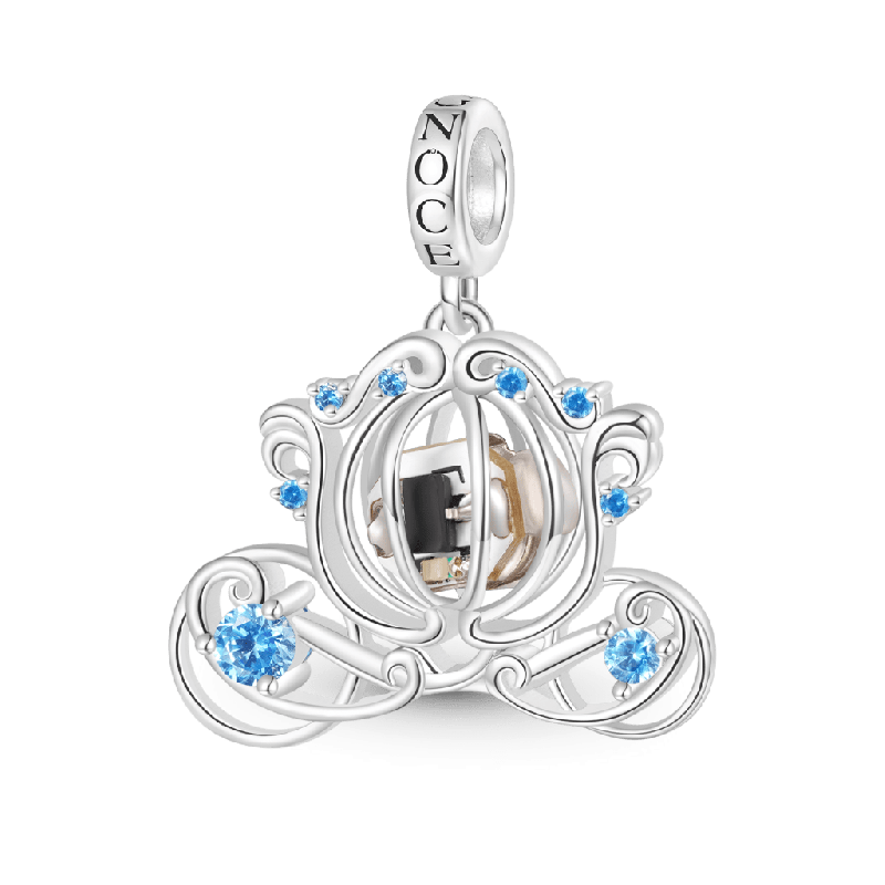 Wireless LED Glow Glass Pumpkin Carriage Pendant