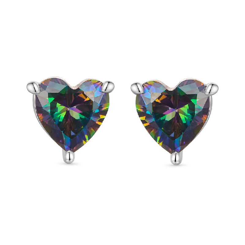 Vintage Heart Stud Earrings