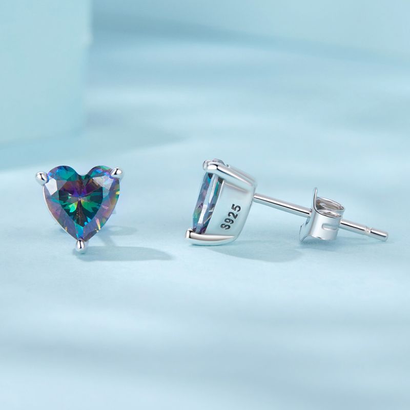 Vintage Heart Stud Earrings