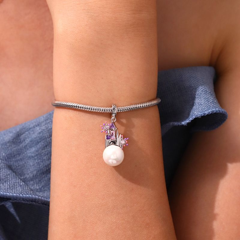 White Pearl Castle Pendant