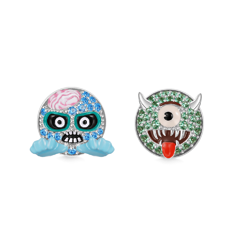 emoji Zombie & Monster Stud Earrings