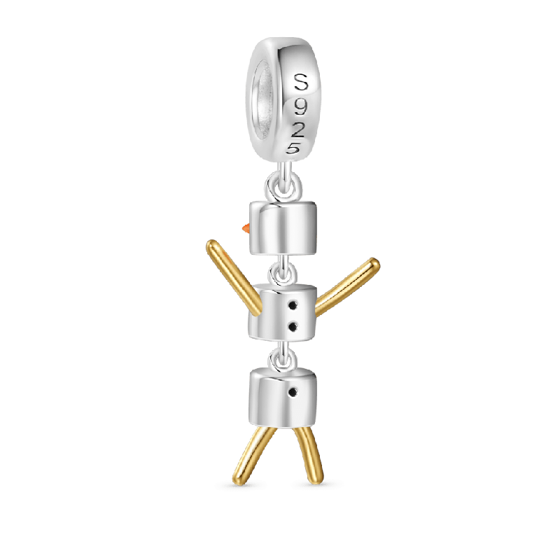 Marshmallow Snowman Pendant