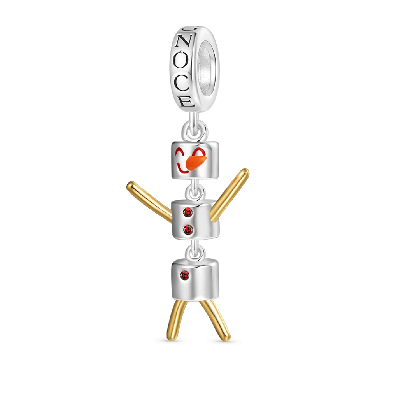 Marshmallow Snowman Pendant