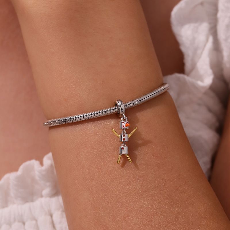 Marshmallow Snowman Pendant