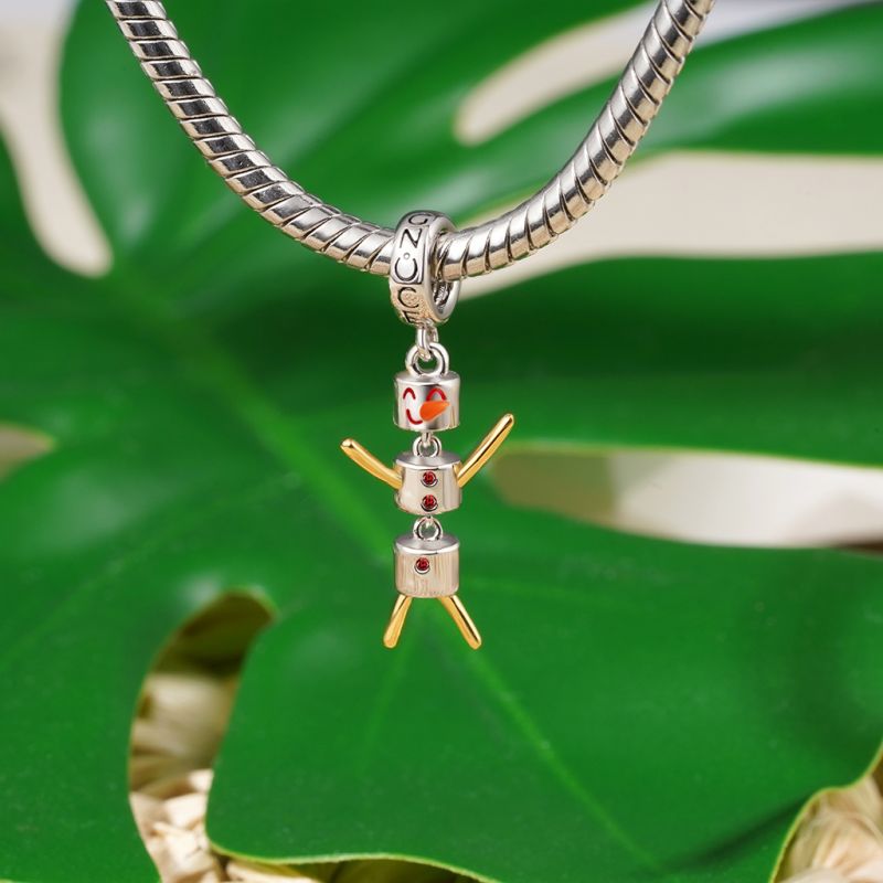 Marshmallow Snowman Pendant