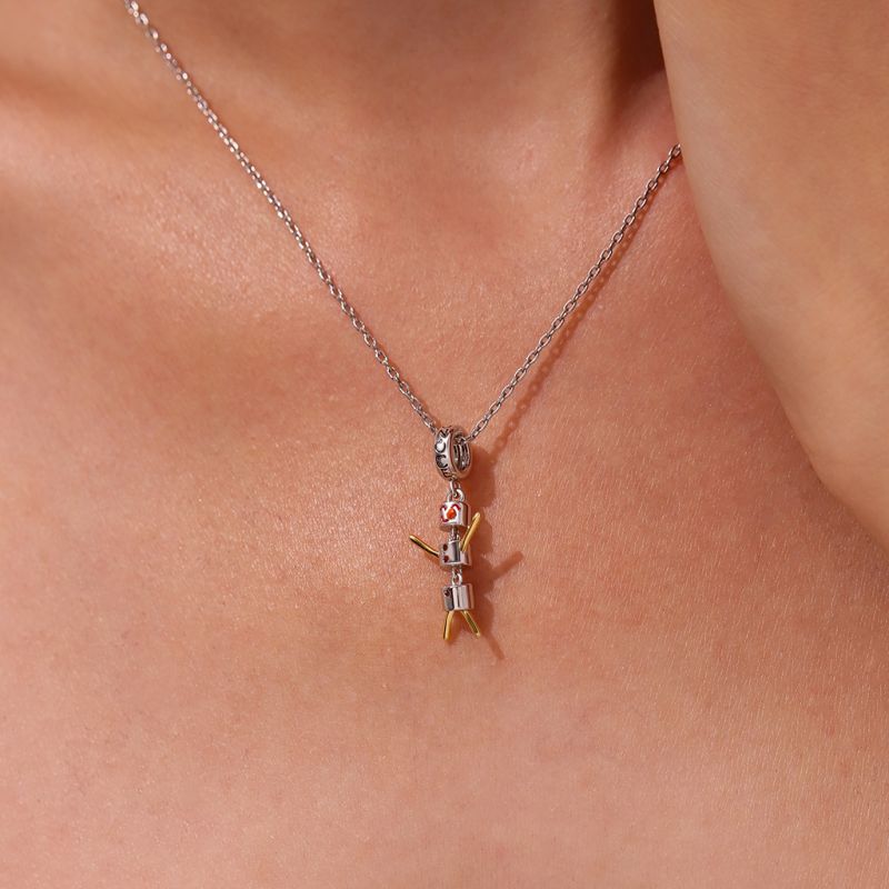 Marshmallow Snowman Pendant