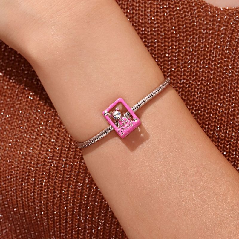 Barbie Pink Bear Double-layer Charm