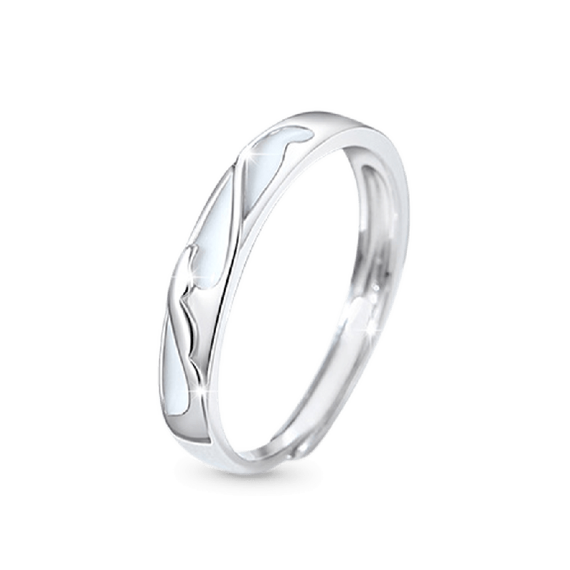 Glowing Band Moonstone Couple Rings