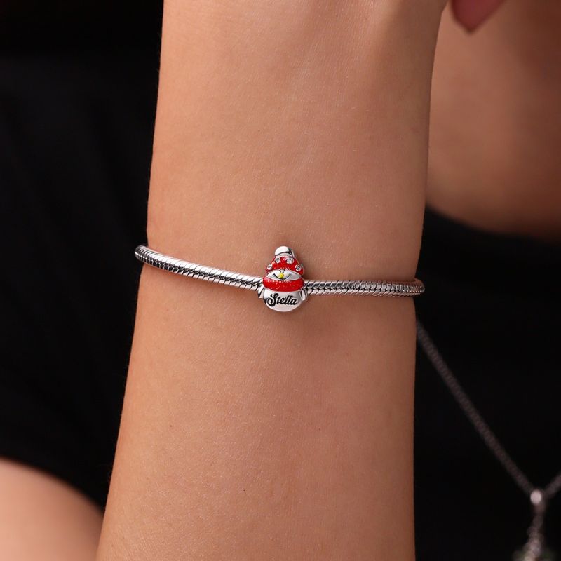 Christmas Snowman Wearing Scarf Charm