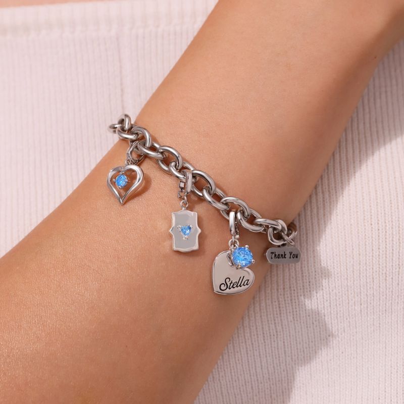 Beating Heart Clasp Clusters Charm