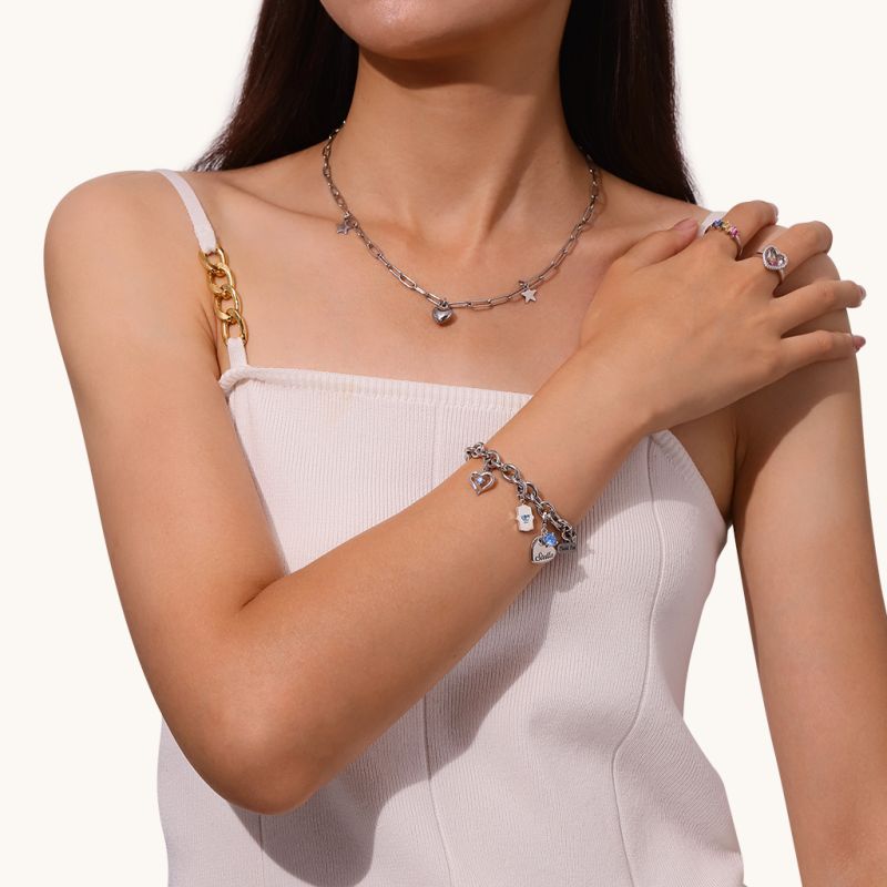 Beating Heart Clasp Clusters Charm