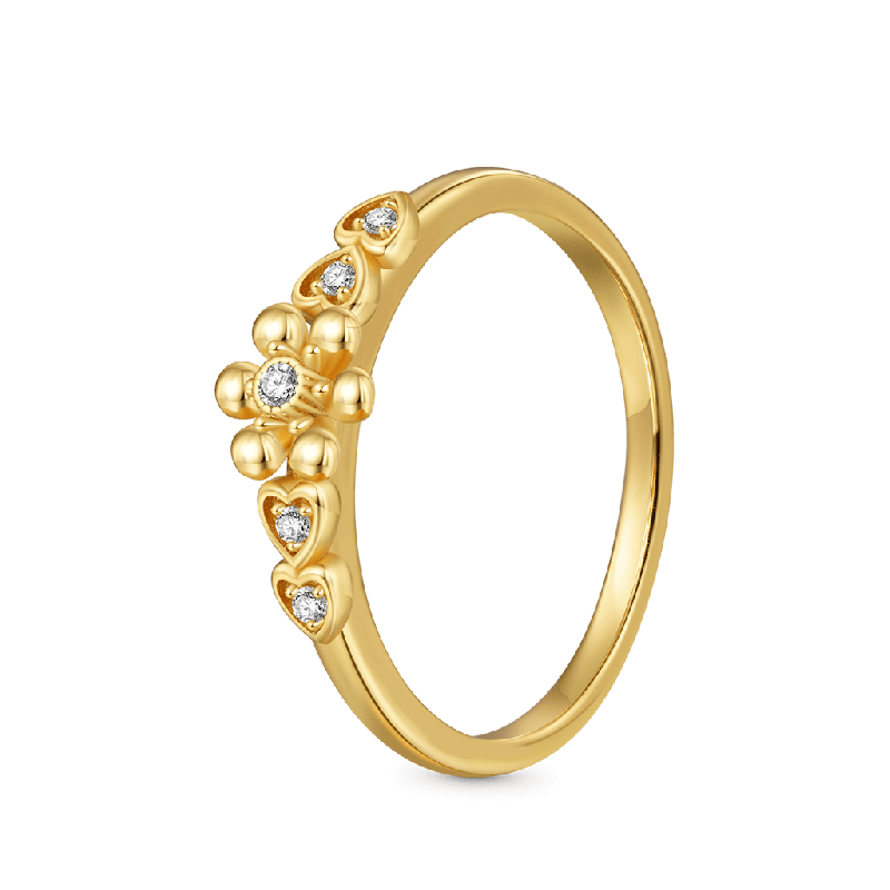 Flower Love Band Ring