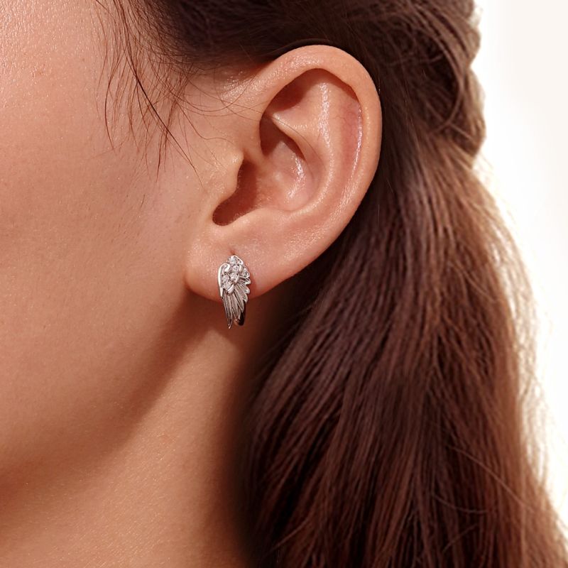 Angel Wing Hoop Earrings