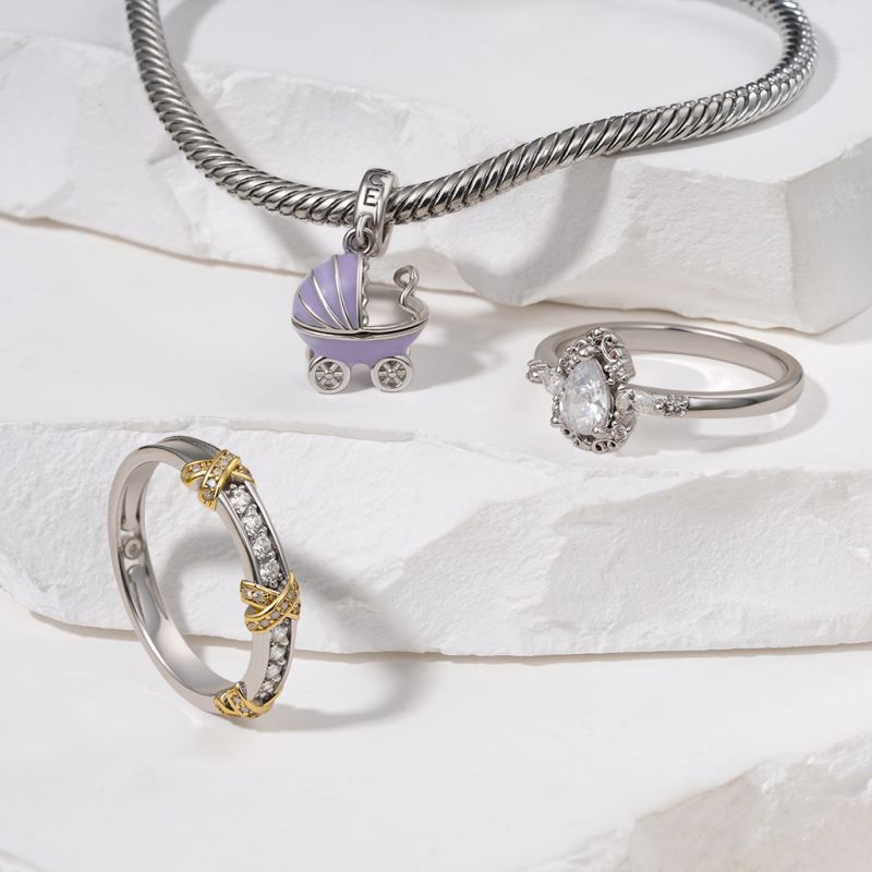 Pear-cut Art Nouveau Bridal Ring