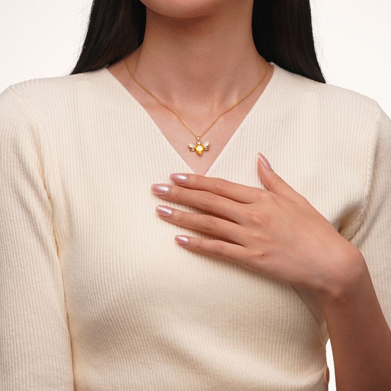 18K Gold Plated Bee Necklace