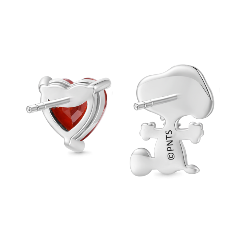 Peanuts Snoopy Heart Stud Earrings