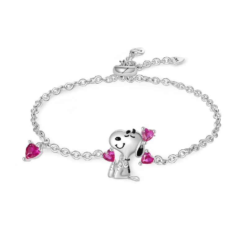 Peanuts Snoopy Love Heart Bracelet