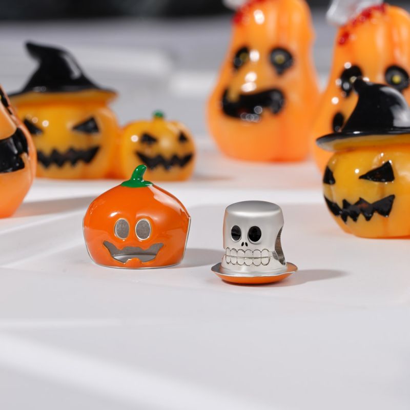Double-layer Skull Pumpkin Charm