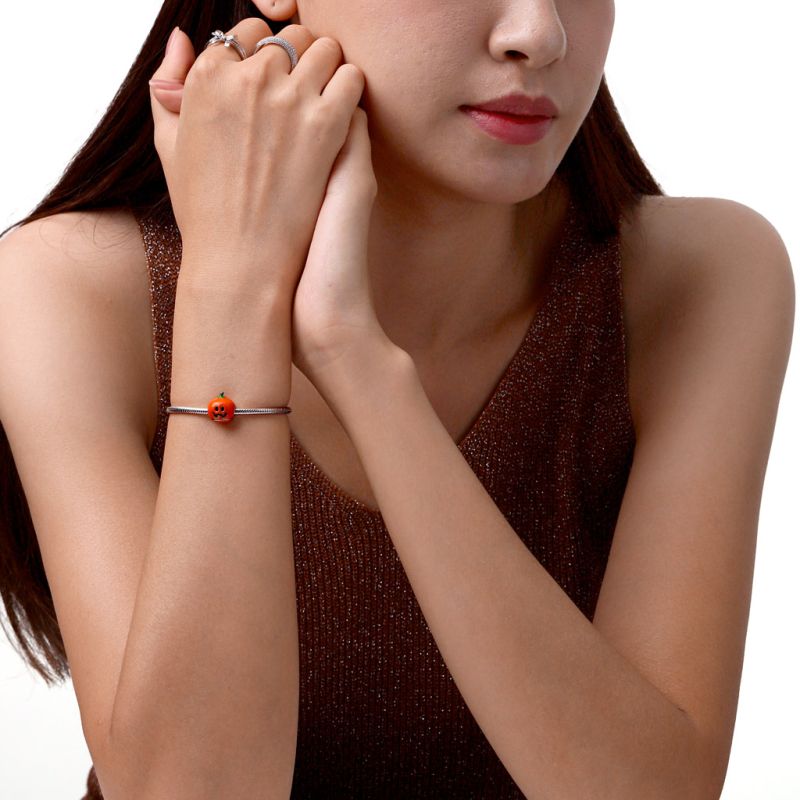 Double-layer Skull Pumpkin Charm