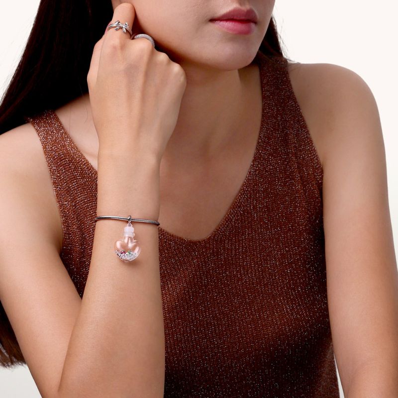 Halloween Quicksand Love Bottle Pendant