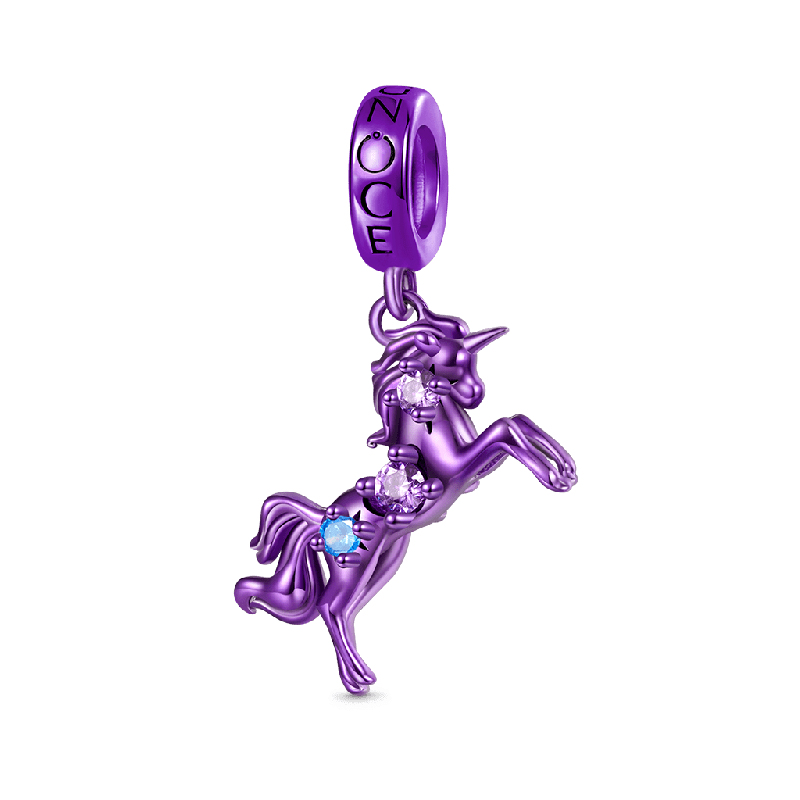 Purple Candy Horse Zodiac Pendant