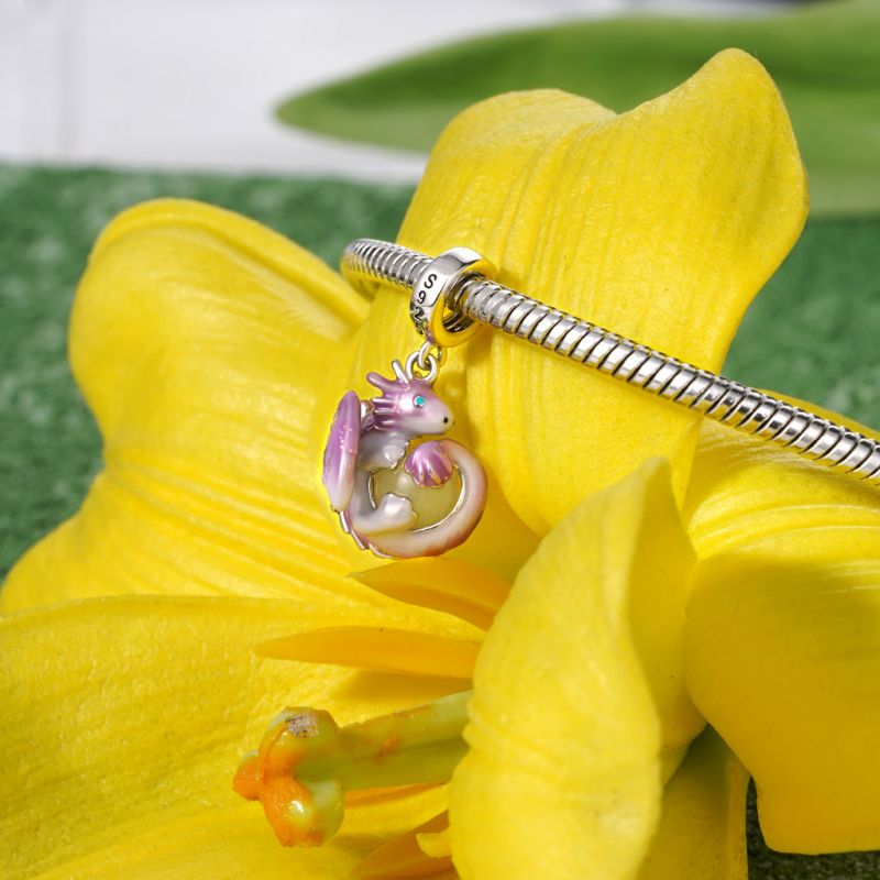 Fantasy Forest Purple Dragon Pendant