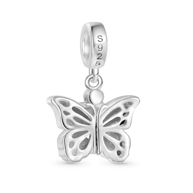 Blue Butterfly Vibrating Wings Pendant