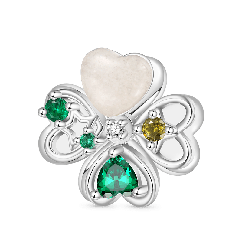 Rotatable Four-leaf Clover Charm