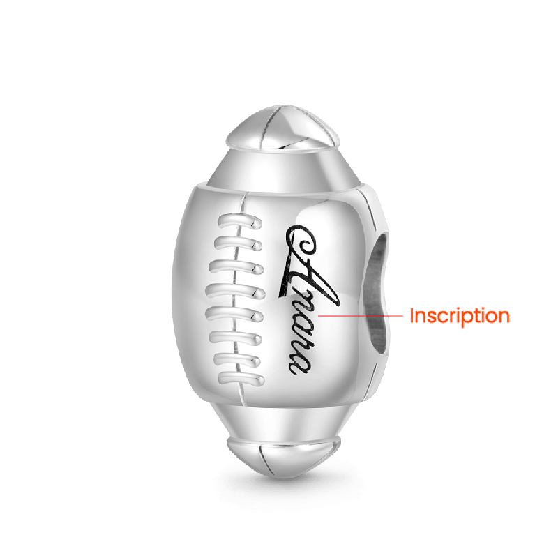 Sports Rugby Football Charm