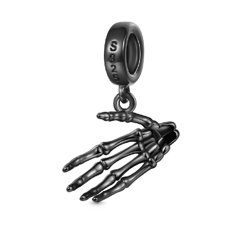 Halloween Skull Handshake Double Pendant