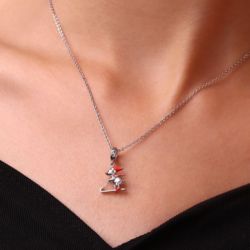 Christmas Skiing Polar Bear Pendant