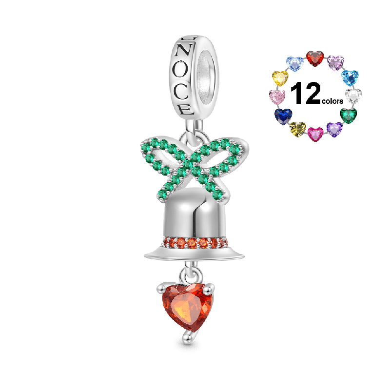 Christmas Heart Bell Pendant