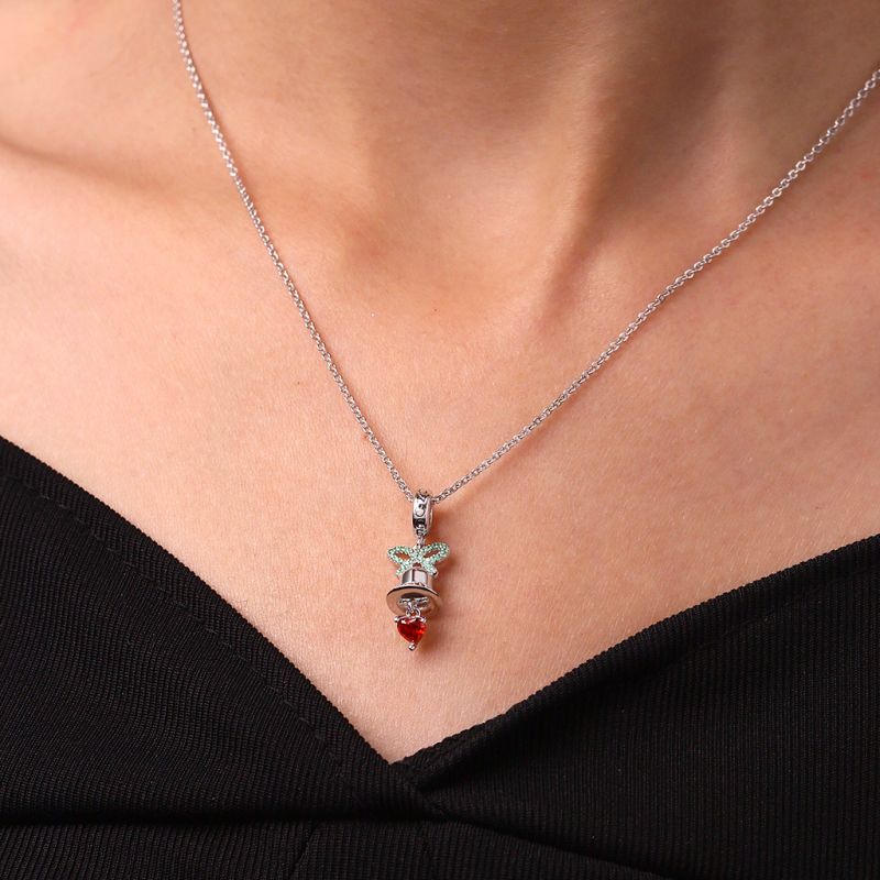 Christmas Heart Bell Pendant