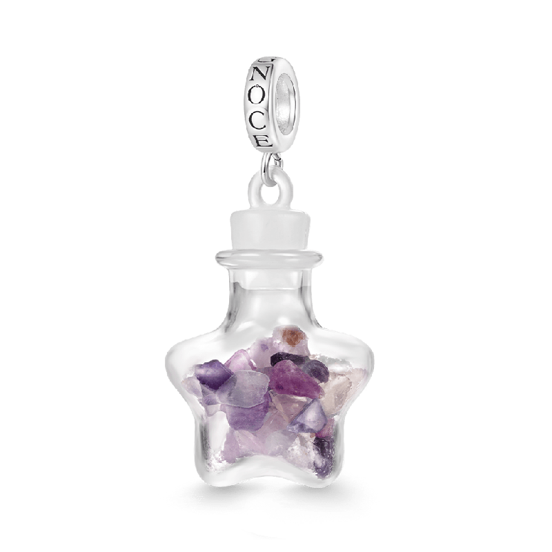 Natural Multicolor Crystal Abstract Pendant