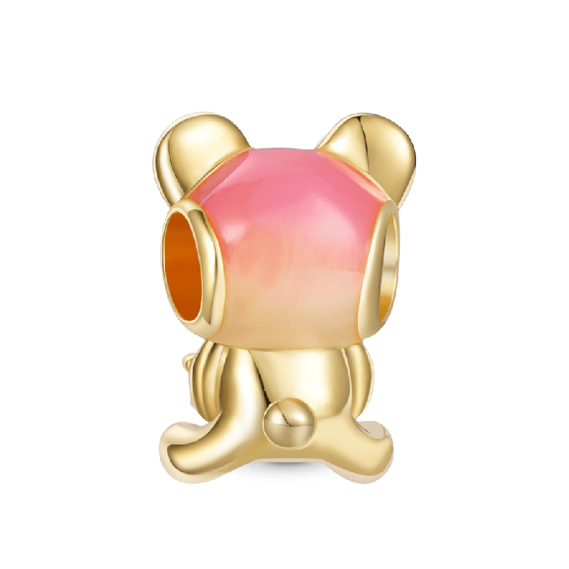 Gradient Pink Bear Charm