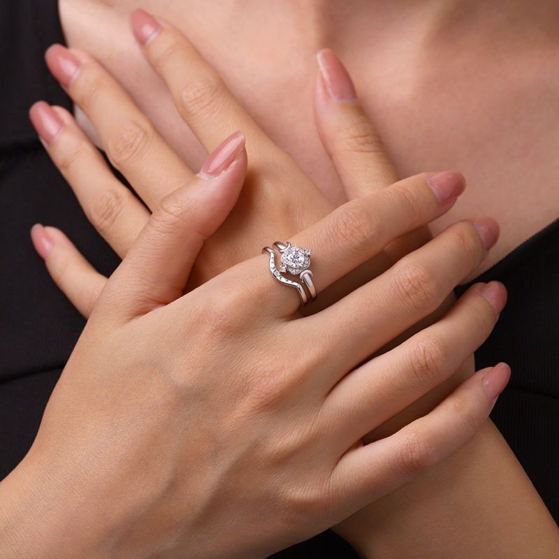 Moon and Star Stackable Rings