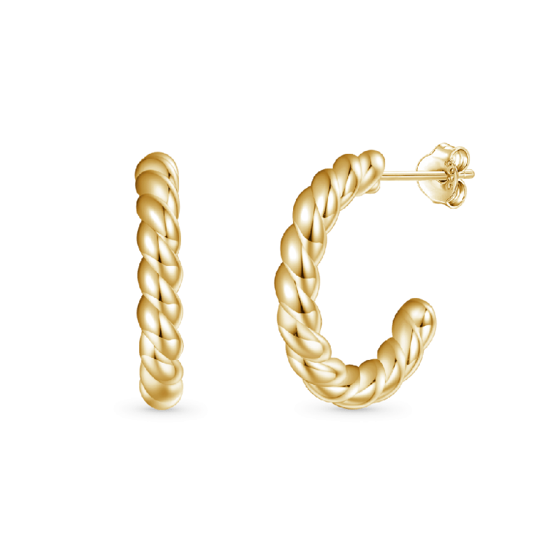 Twisted Rope Hoop Earrings