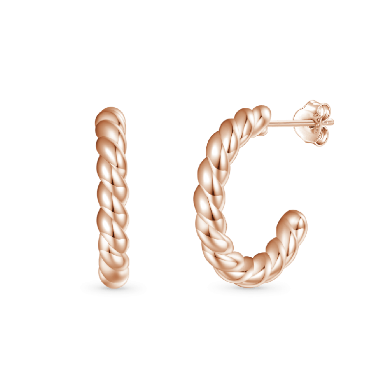 Twisted Rope Hoop Earrings