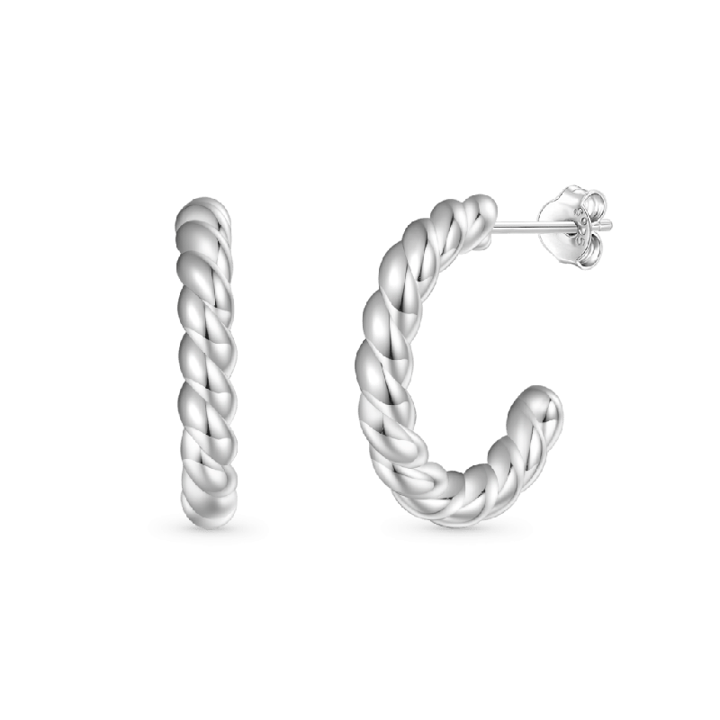 Twisted Rope Hoop Earrings