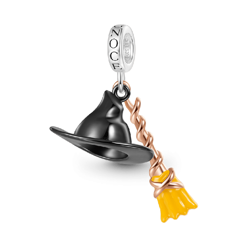 Wicked Elphabas Hat & Broom Pendant