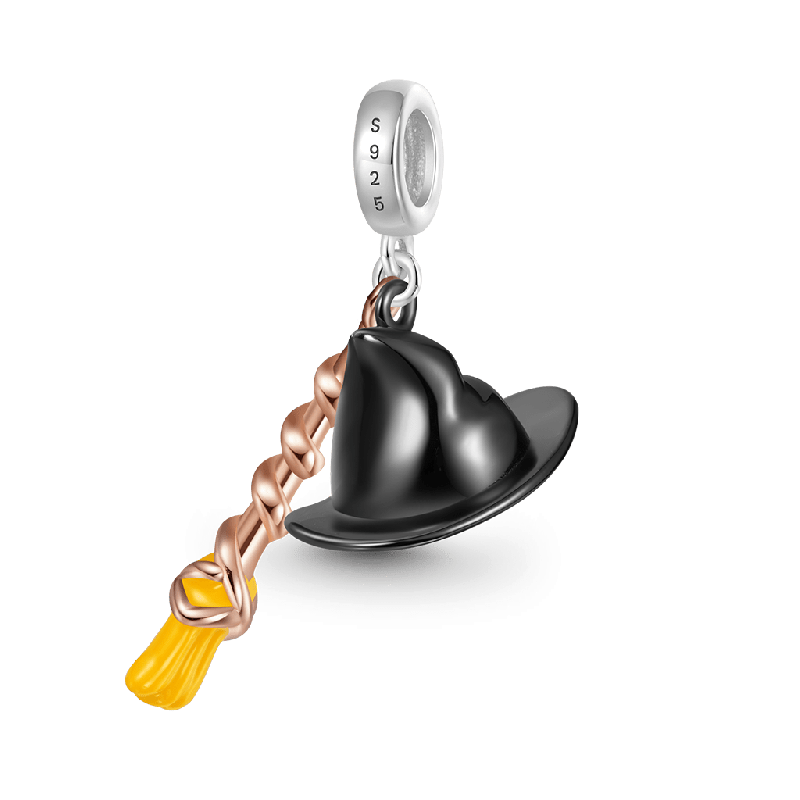 Wicked Elphabas Hat & Broom Pendant