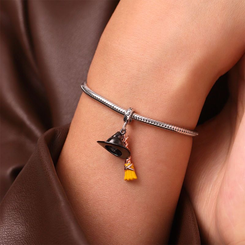 Wicked Elphabas Hat & Broom Pendant