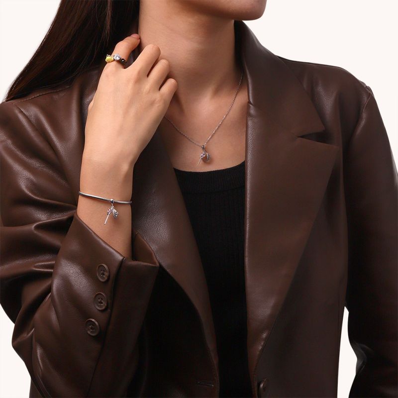 Wicked Glindas Crown & Wand Pendant