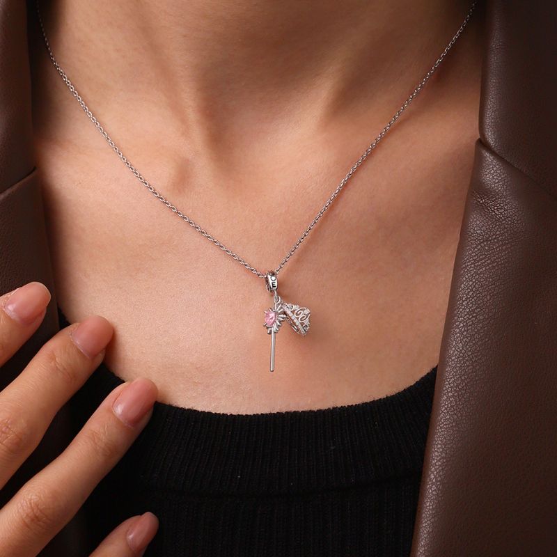 Wicked Glindas Crown & Wand Pendant