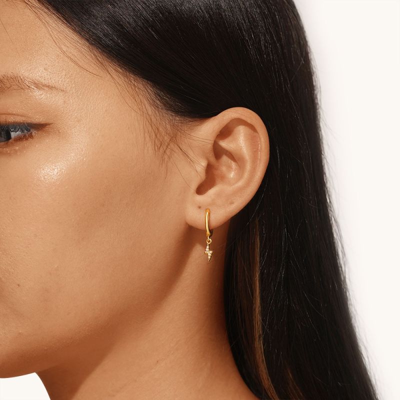 Lightning Bolt Dangle Earrings