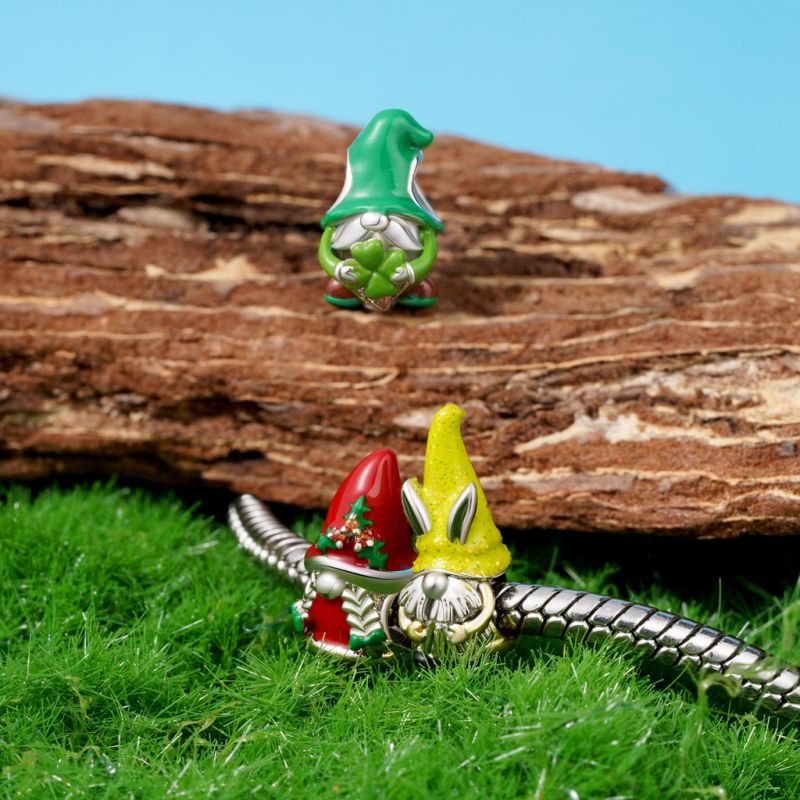 Lucky Clover Gnome Charm